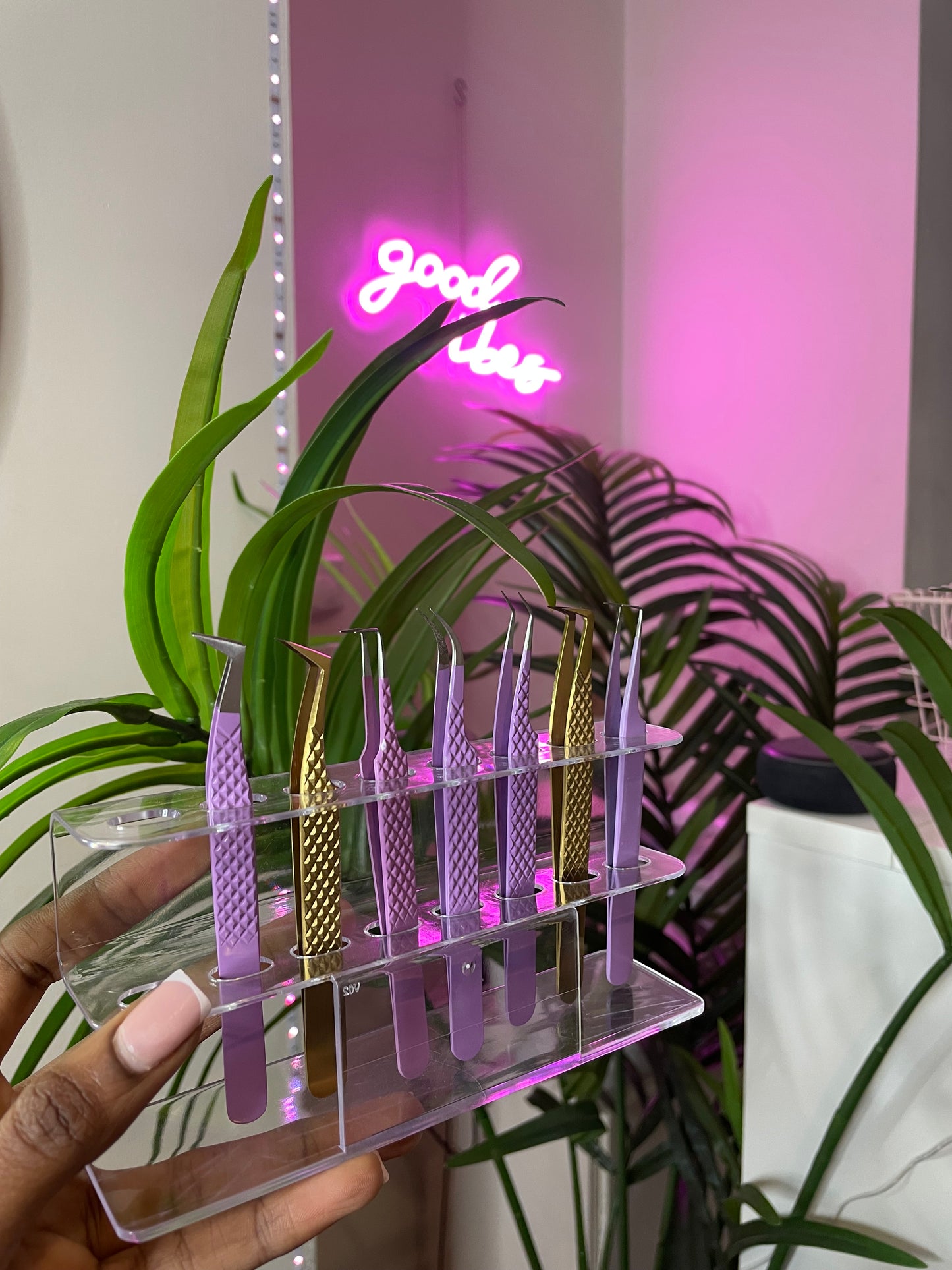 Premium Lash Tweezer Holder Stand